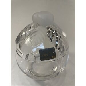 Vtg NOS Mikasa Crystal Jam Jar Cherry 3D Label